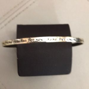 Pretty silver friendship cuff bracelet